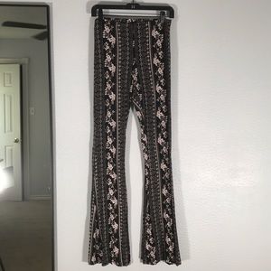 Bohemians patterned stretch flare pants
